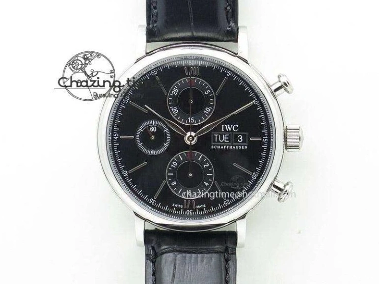 MIROTIME 0403 Portuguese Chrono IW3716 Z+F 1:1 Best Edition White Dial on Gray Rubber Strap A WrinkleFree 7014